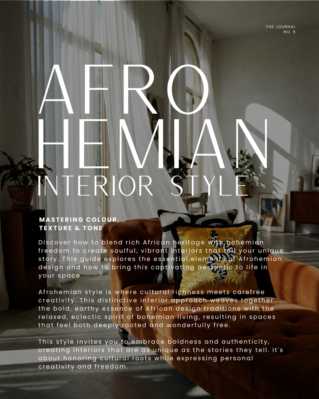 AFROHEMIAN INTERIOR STYLE: MASTERING COLOUR, TEXTURE AND TONE