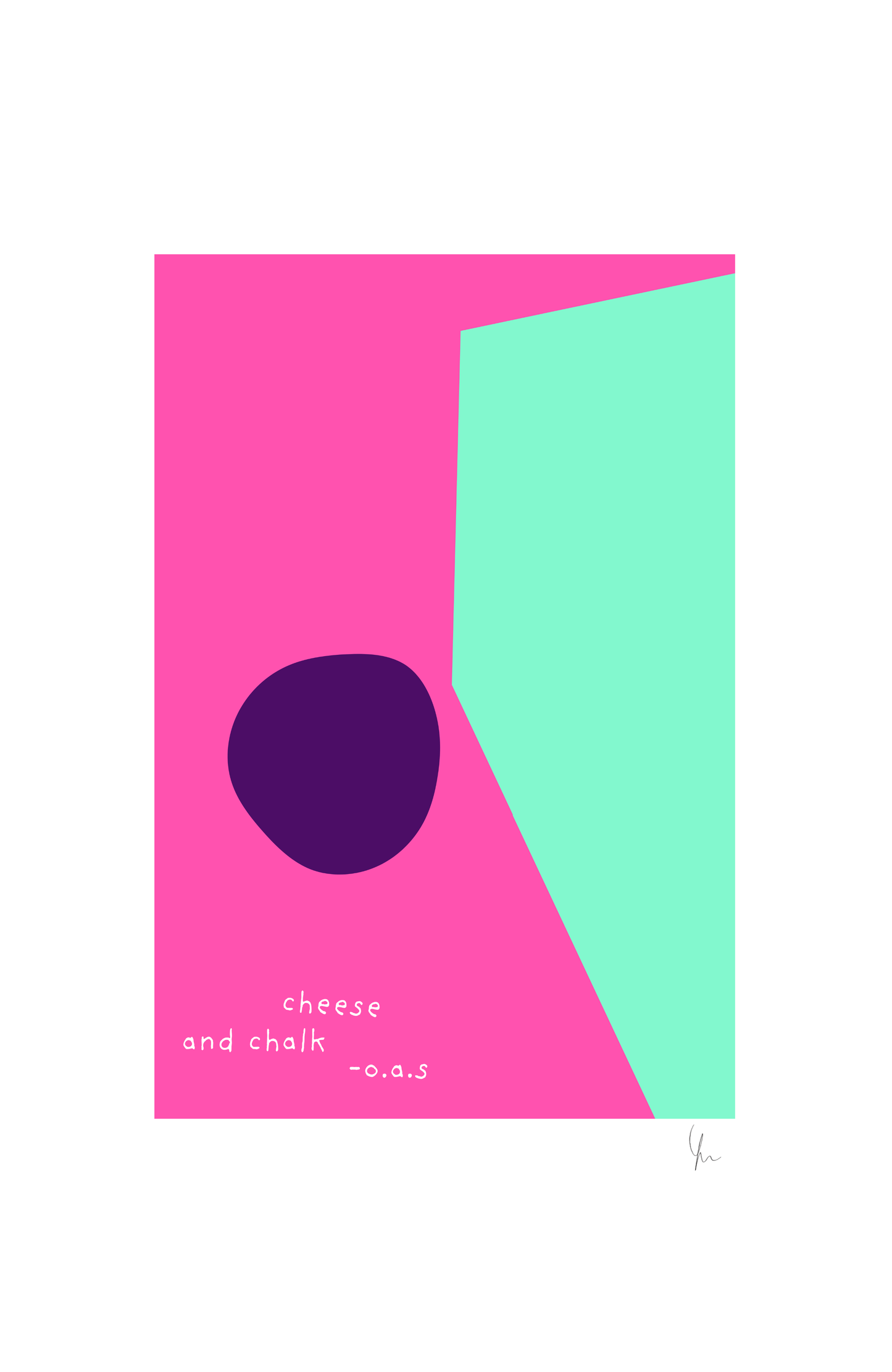 CHEESE AND CHALK ART PRINT-WALL ART