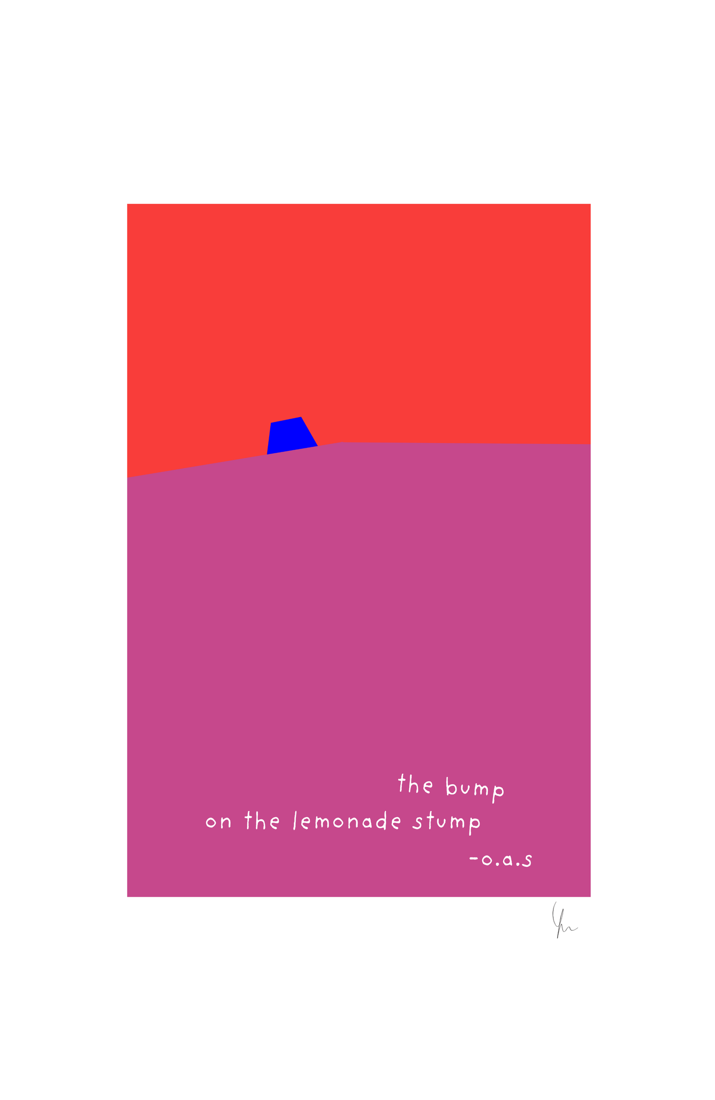 THE LEMONADE STUMP ART PRINT-WALL ART