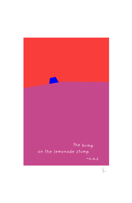 THE LEMONADE STUMP ART PRINT-WALL ART