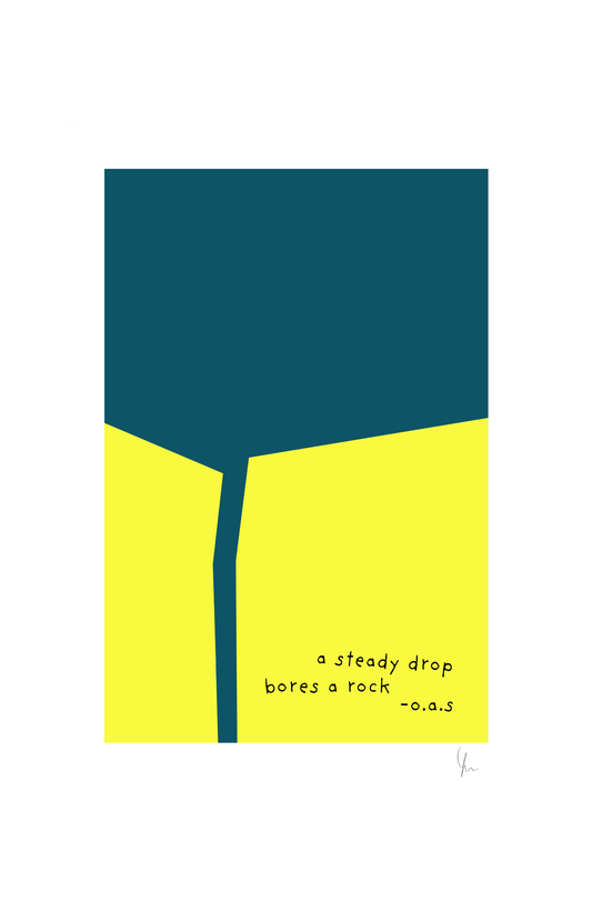 A STEADY DROP ART PRINT-WALL ART
