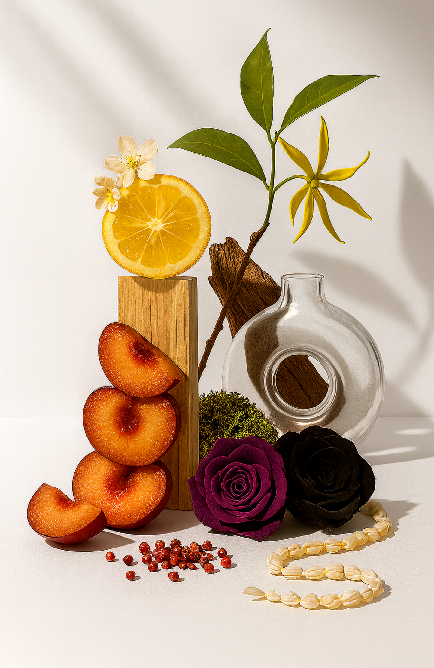 HINOKI FLOWER SCENTED CANDLE WITH WOOD WICK