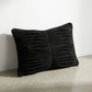 PLEATED COTTON SUEDE PILLOW IN ABYSS