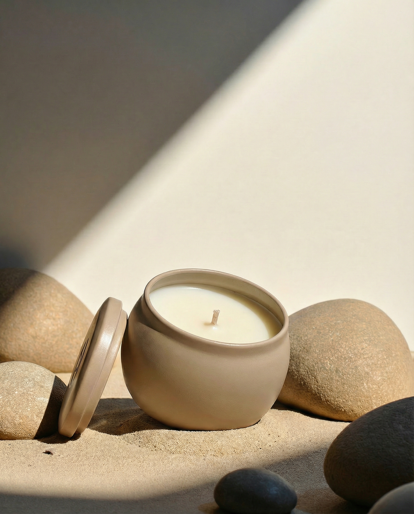 MINI SCENTED TRAVEL CANDLE: AFRIKBO SOL WITH COTTON WICK