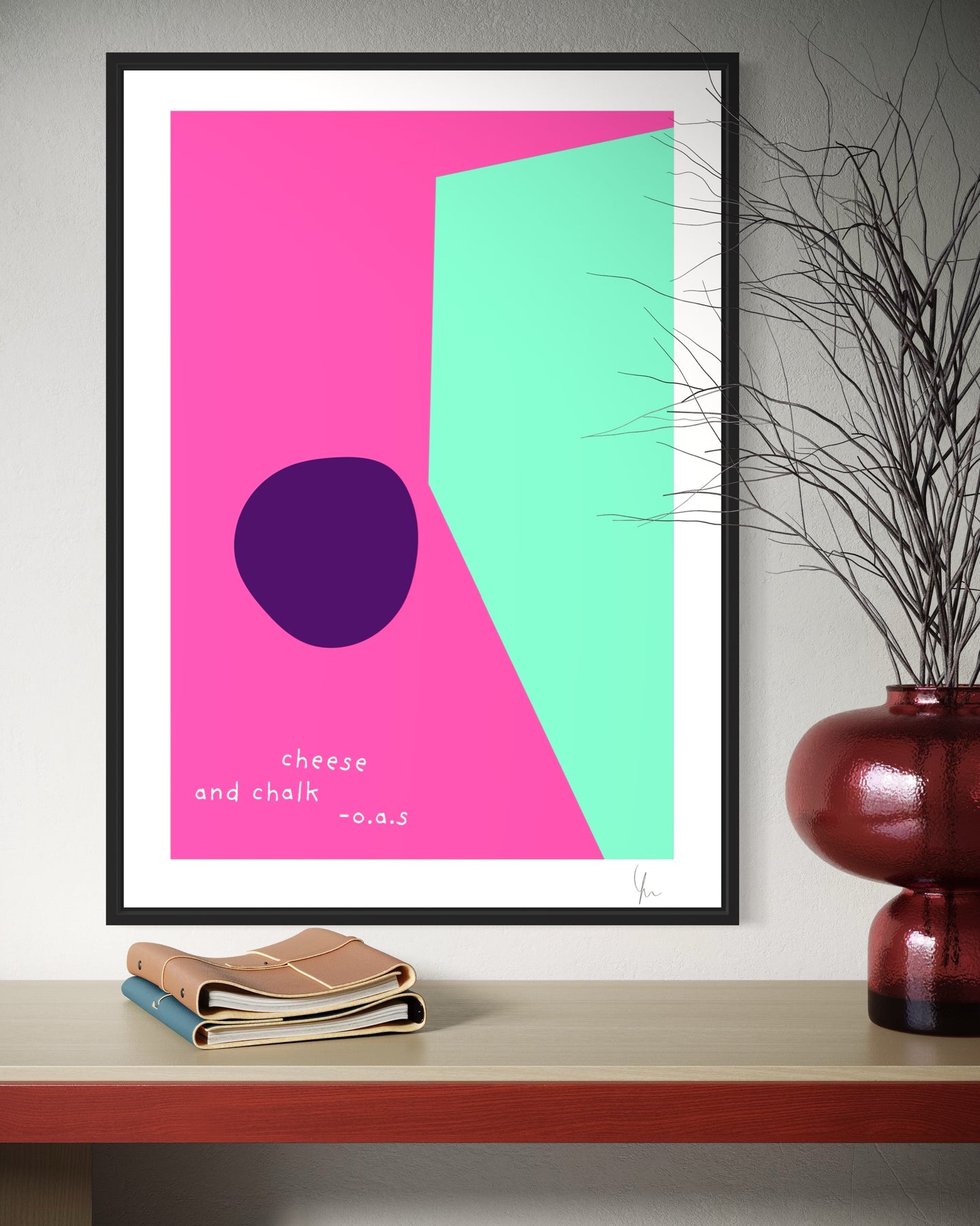 CHEESE AND CHALK ART PRINT-WALL ART