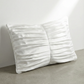 PLEATED COTTON SUEDE PILLOW IN MILK