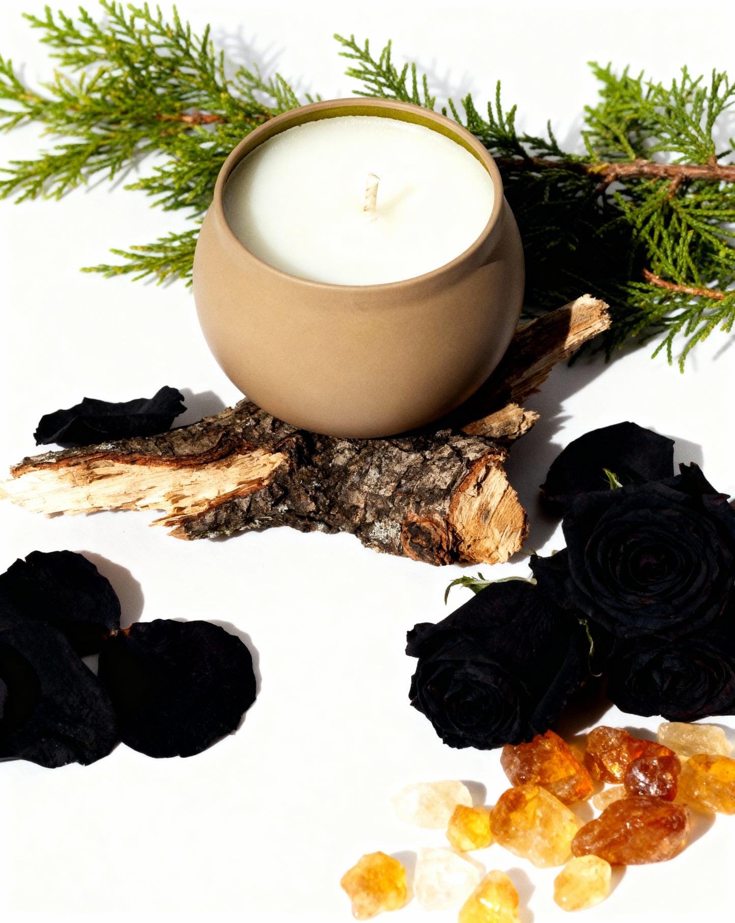 MINI SCENTED TRAVEL CANDLE: HINOKI FLOWER WITH COTTON WICK