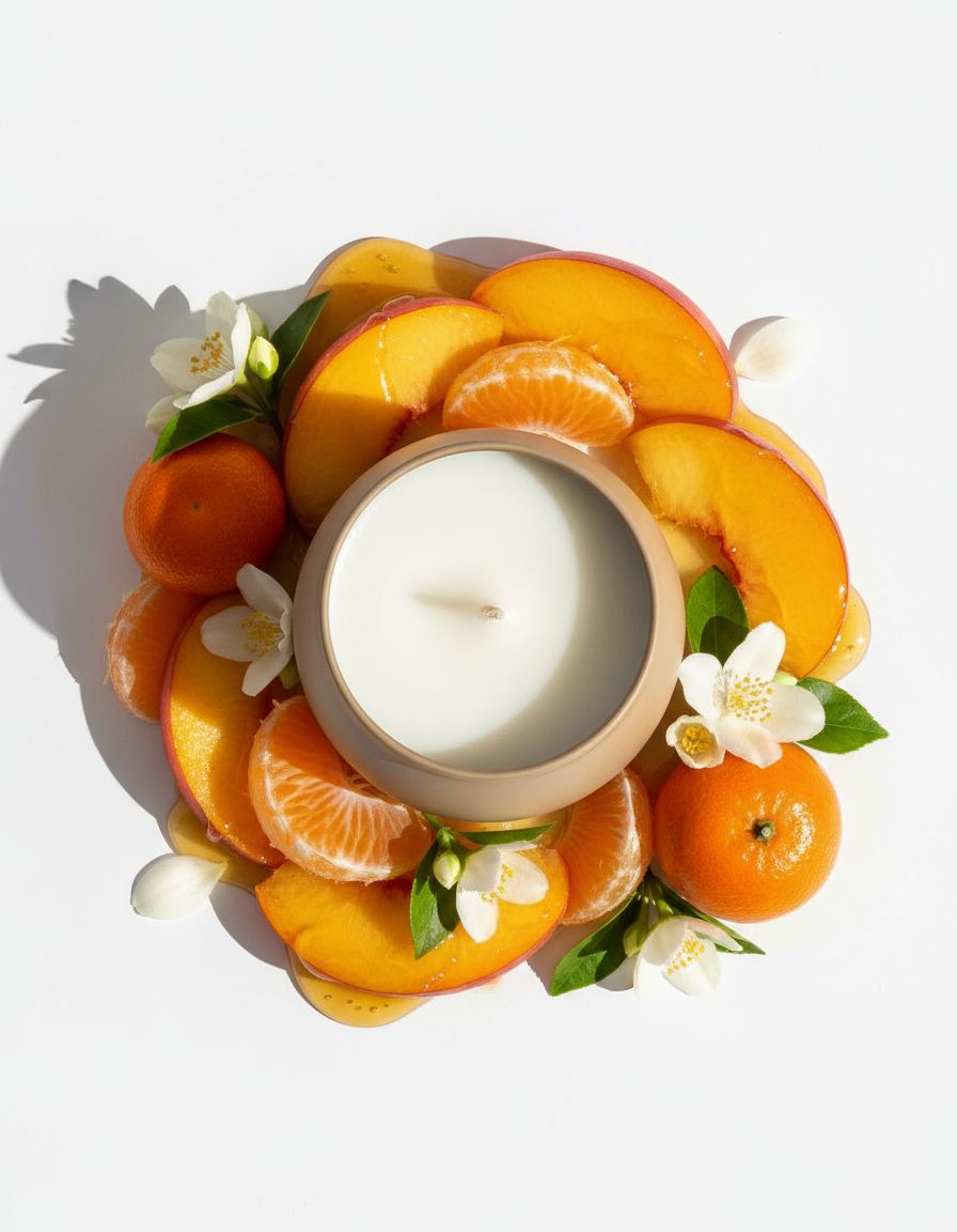 MINI SCENTED TRAVEL CANDLE: LIMPOPO PEACH WITH COTTON WICK