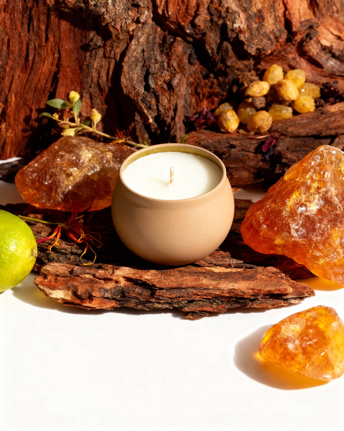 MINI SCENTED TRAVEL CANDLE: LABDANUM VEIL WITH COTTON WICK