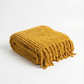 CHUNKY KNIT CHENILLE BLANKET WITH FRINGE